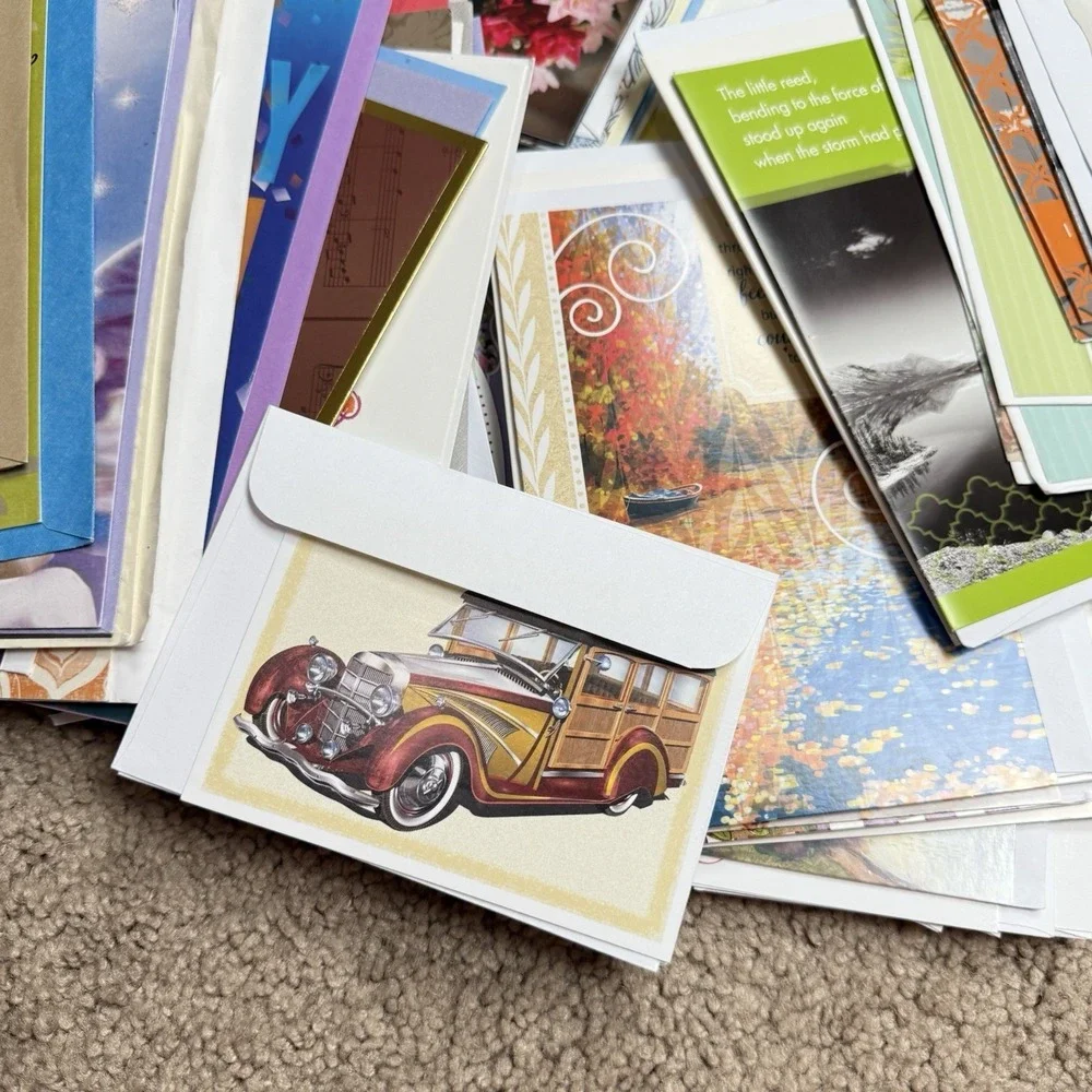 Mixed Greeting Cards Envelopes 100+ Lot Holiday Birthday Thank You Sympathy VTG
